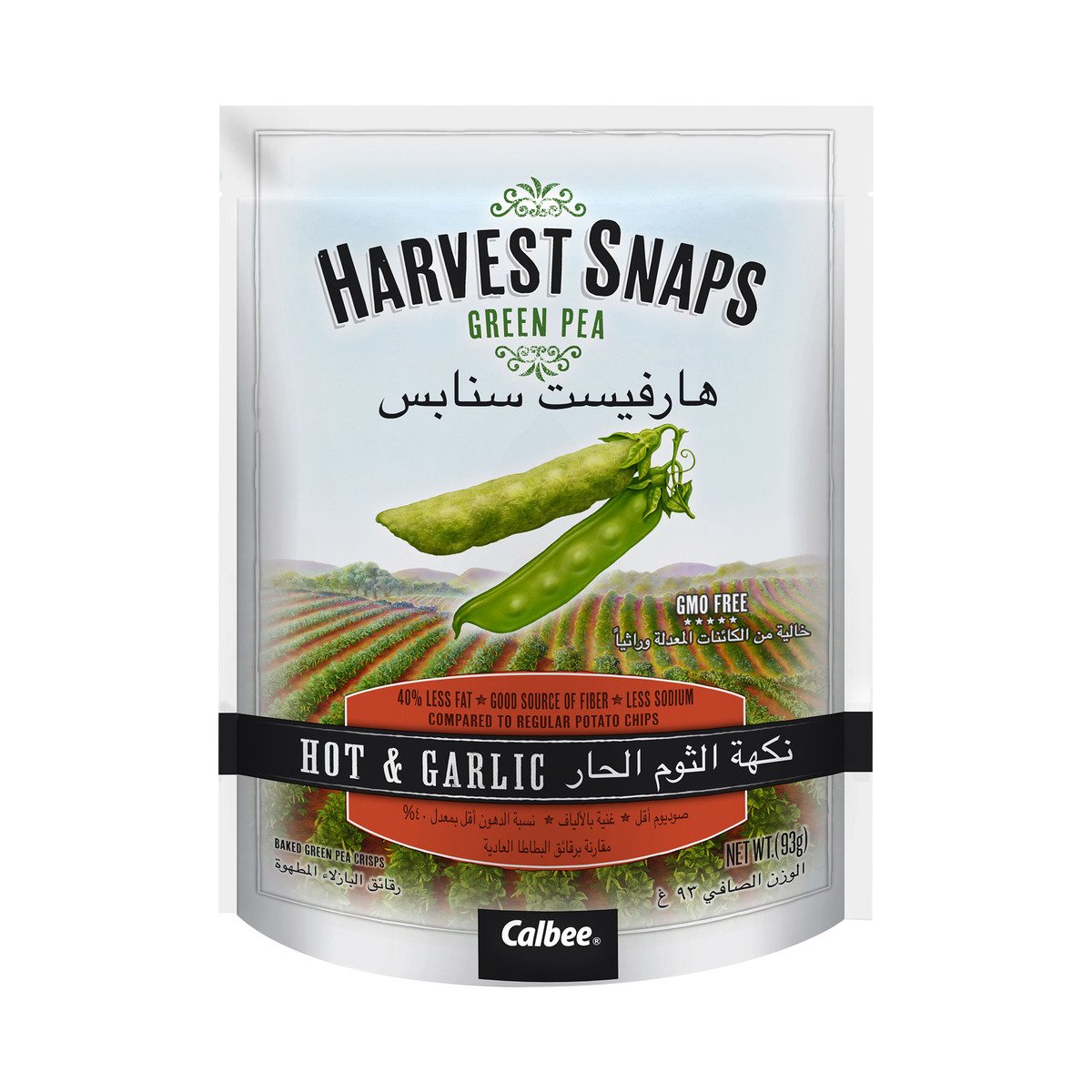 Harvest Snaps Green Pea Hot And Garlic 93 g