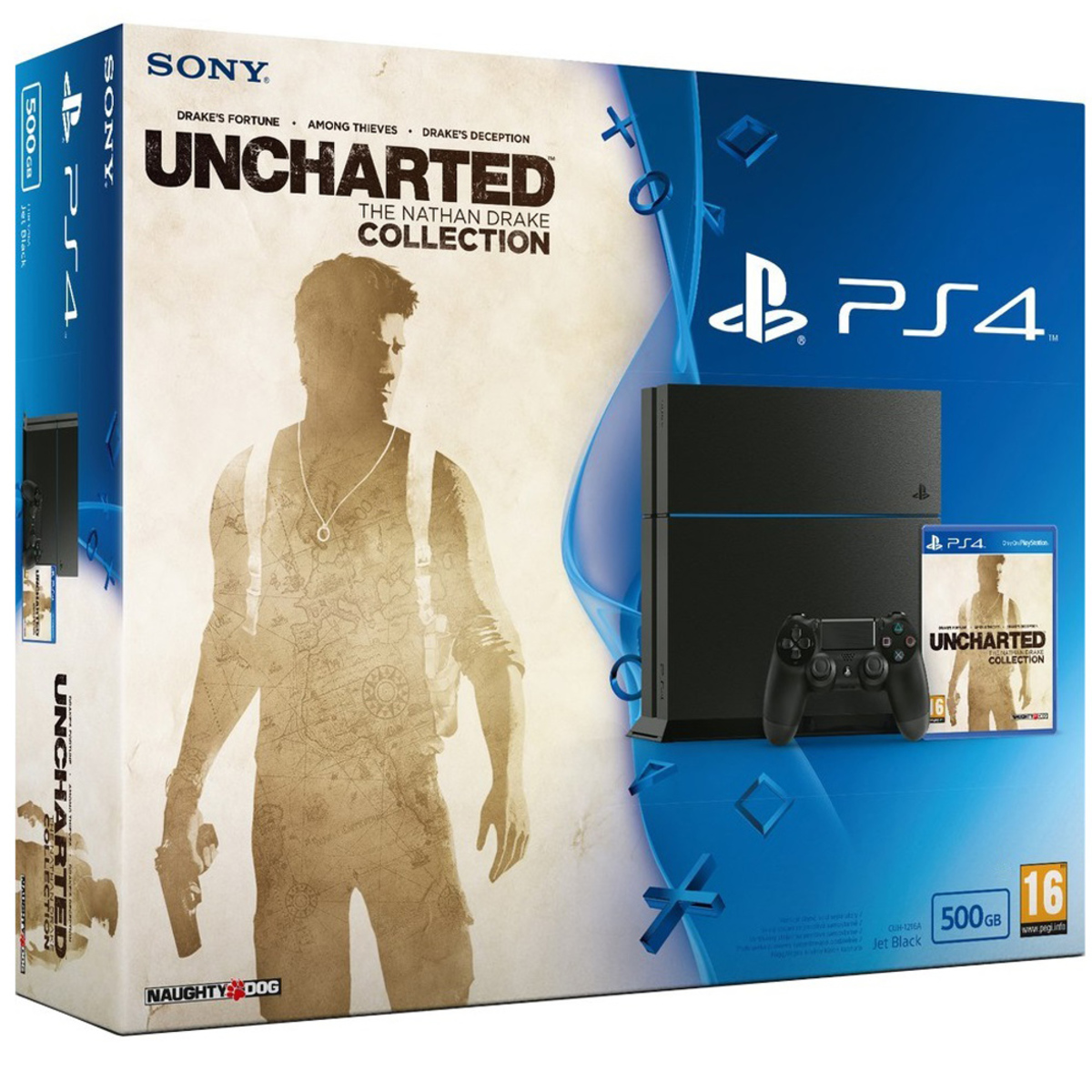 PS4 Console 500GB + Uncharted : The Nathan Drake Collection
