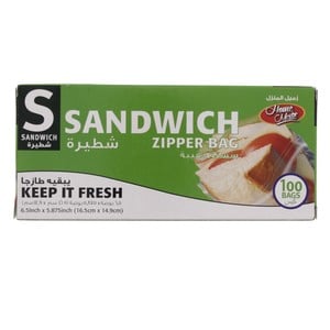 Home Mate Sandwich Zipper Bag Size 6.5x5.875inch 100pcs