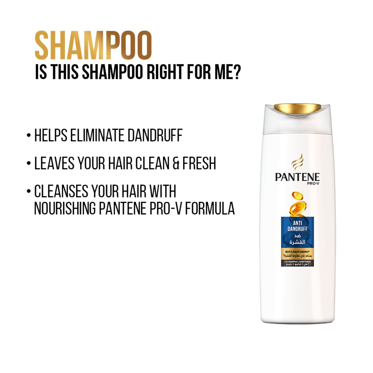 Pantene Pro-V Anti-Dandruff Shampoo, 600 ml