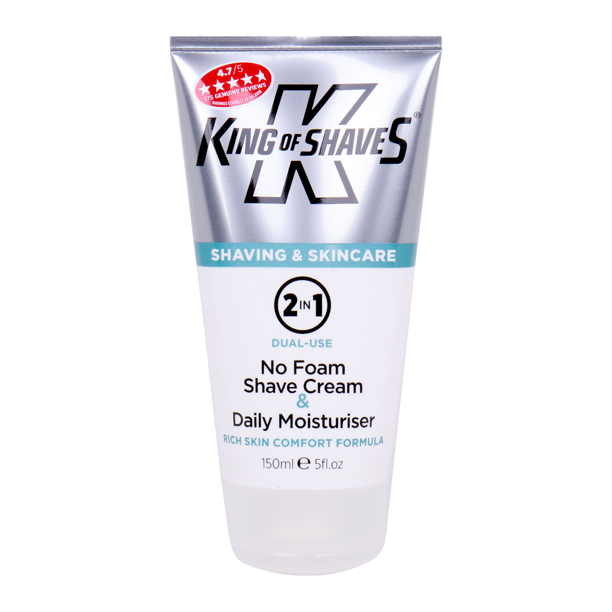 King Of Shaves 2in1 Shave Cream & Daily Moisturiser 150ml