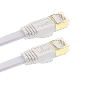 Trands CAT 7 Networking Ethernet Flat Cable speeds up to 10Gbps 2 Meter CA6186