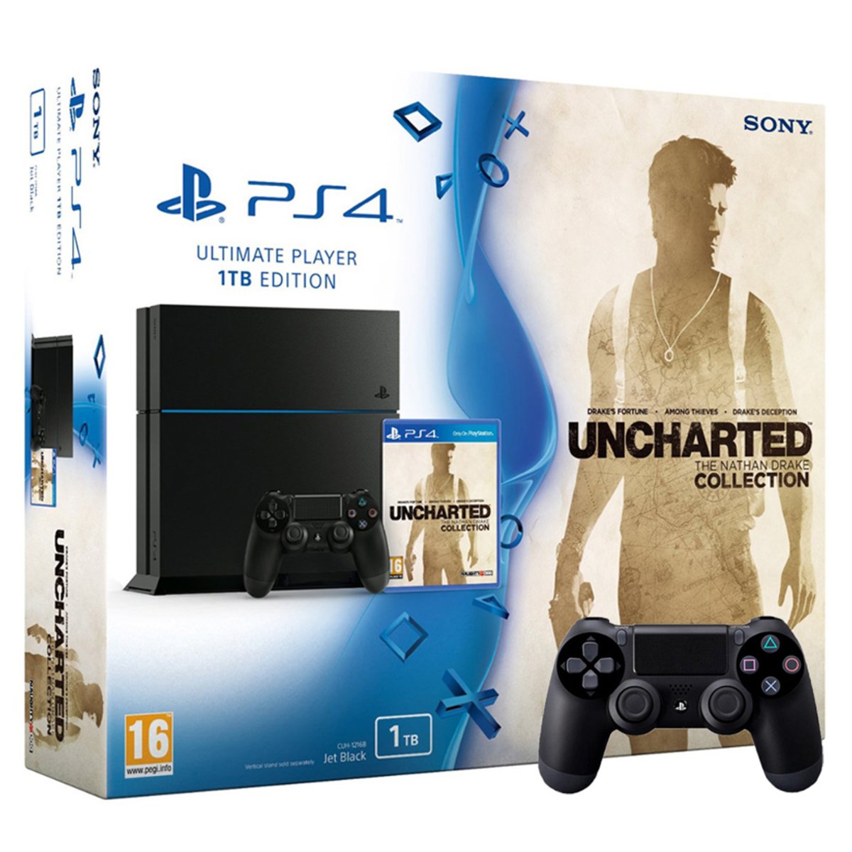PS4 Console 1TB + DS4 Controller + Uncharted : The Nathan Drake Collection
