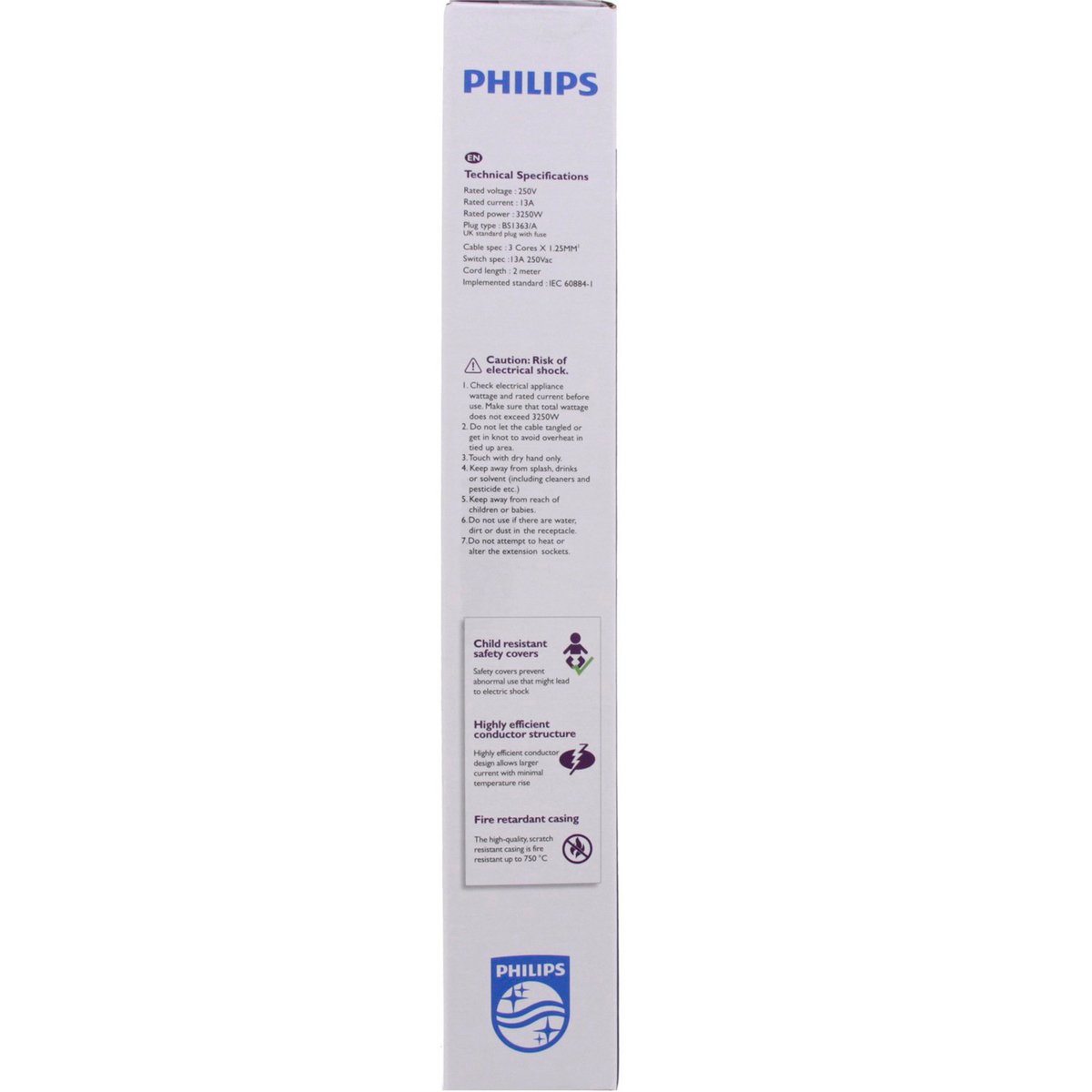 Philips Universal Extension 4Way 2Mtr