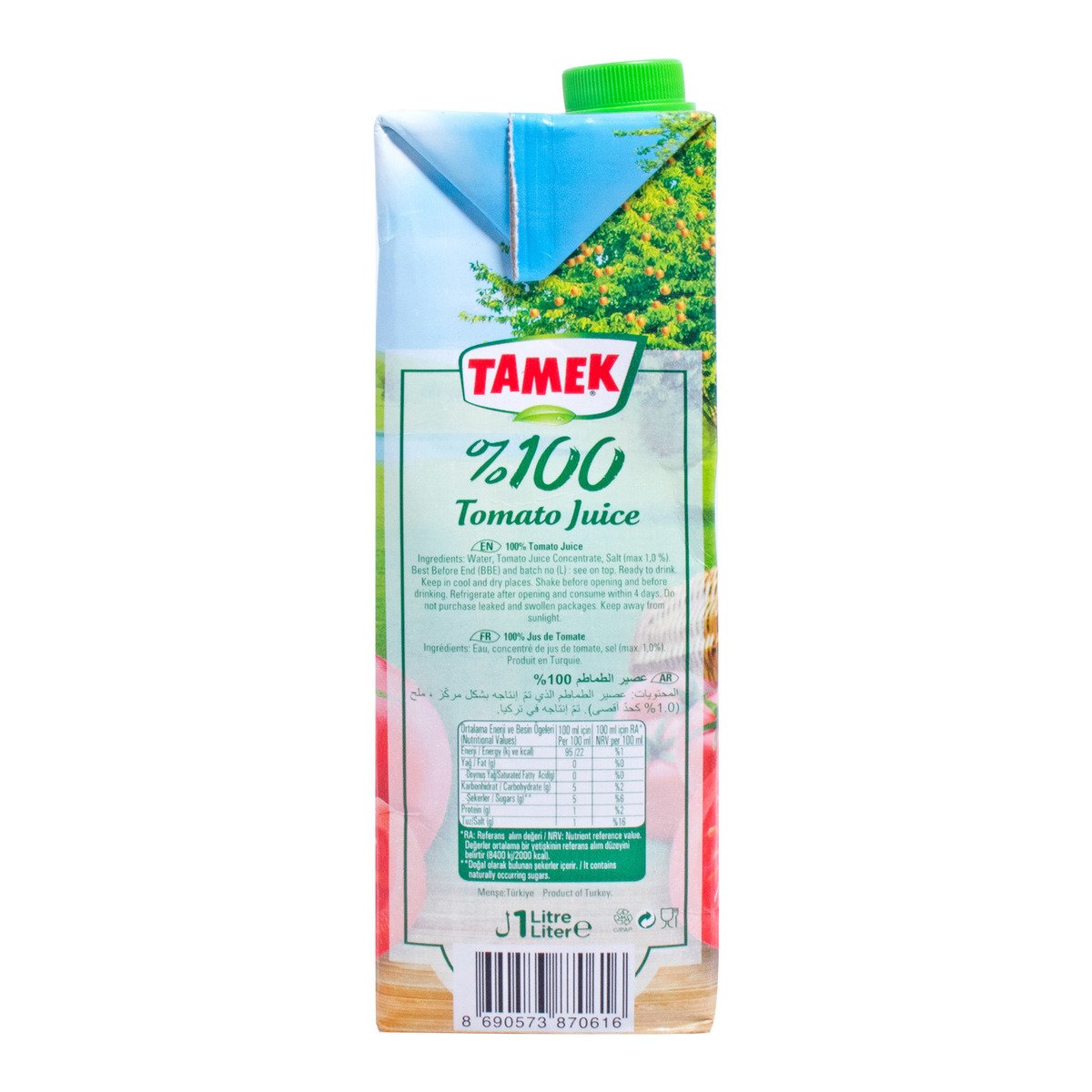 Tamek 100% Tomato Juice 1Litre