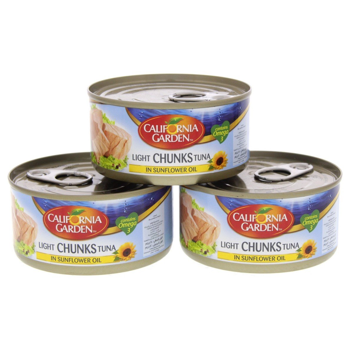 California Garden Light Chunks Tuna in Sunflower Oil 170g x 3pcs