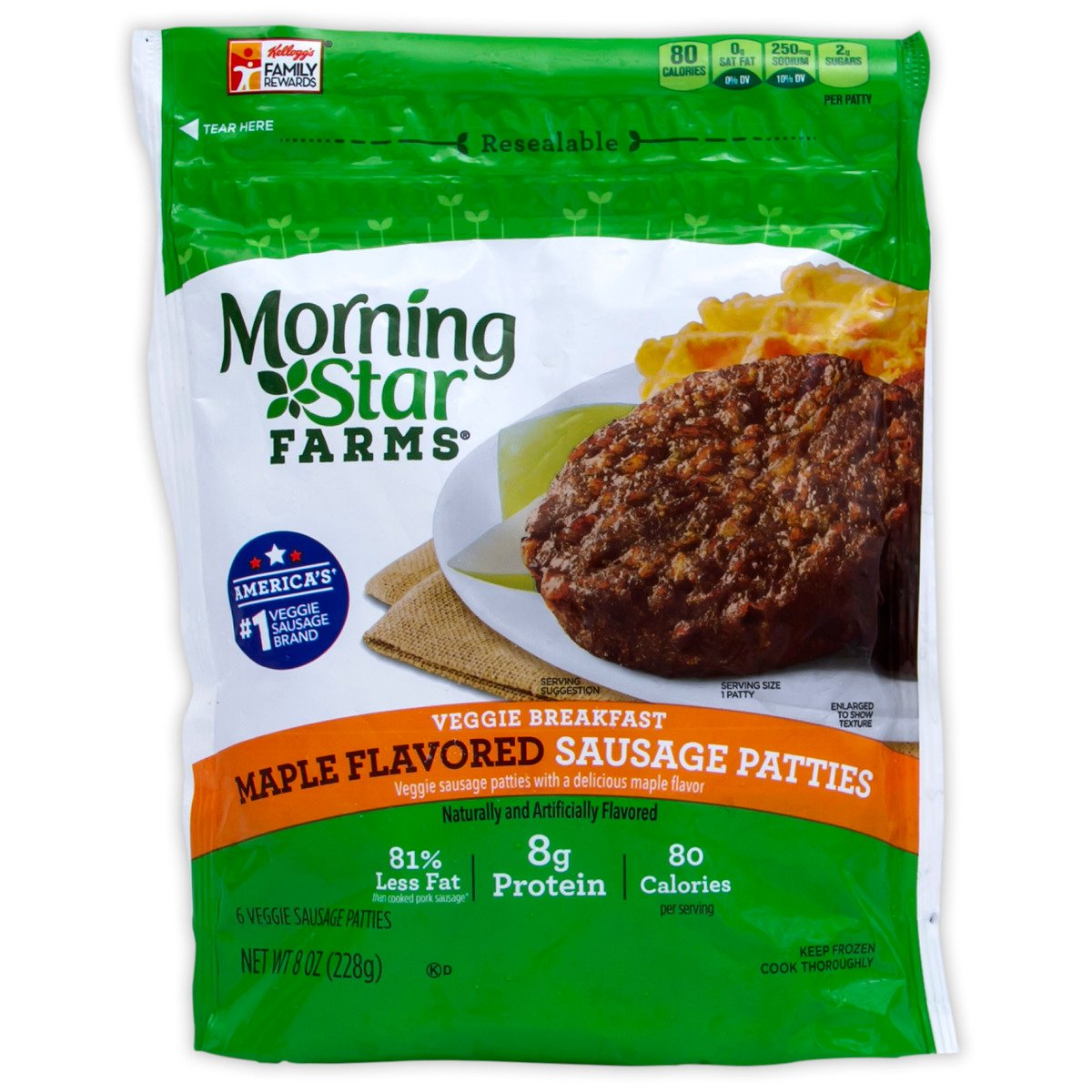 Morning Star Maple Flavored Sausage Patties 228 g