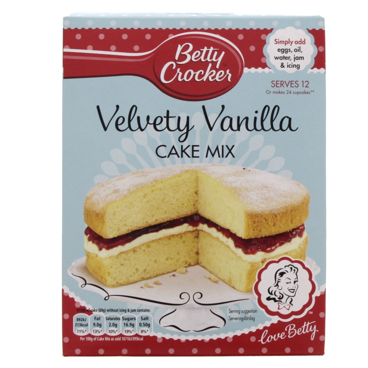 Betty Crocker Velvety Vanilla Cake Mix 425 Gm