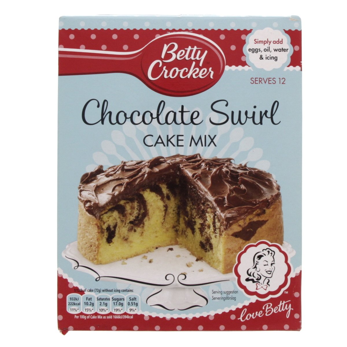 Betty Crocker Chocolate Swirl Cake Mix 425 g