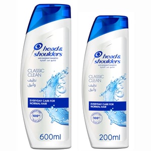 Head & Shoulders Classic Clean Anti-Dandruff Shampoo 600 ml + 200 ml