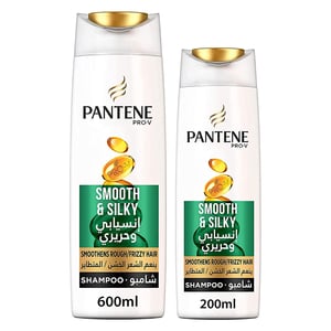 Pantene Pro-V Smooth & Silky Shampoo 600ml  + 200ml