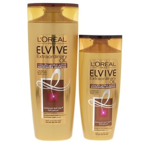 L'oreal Elvive Extraordinary Oil Nourishing Shampoo For Dry Hair 400ml + 200ml