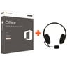 Microsoft Office Home & Business 2016 For MAC + Microsoft Lifechat Headset LX-3000