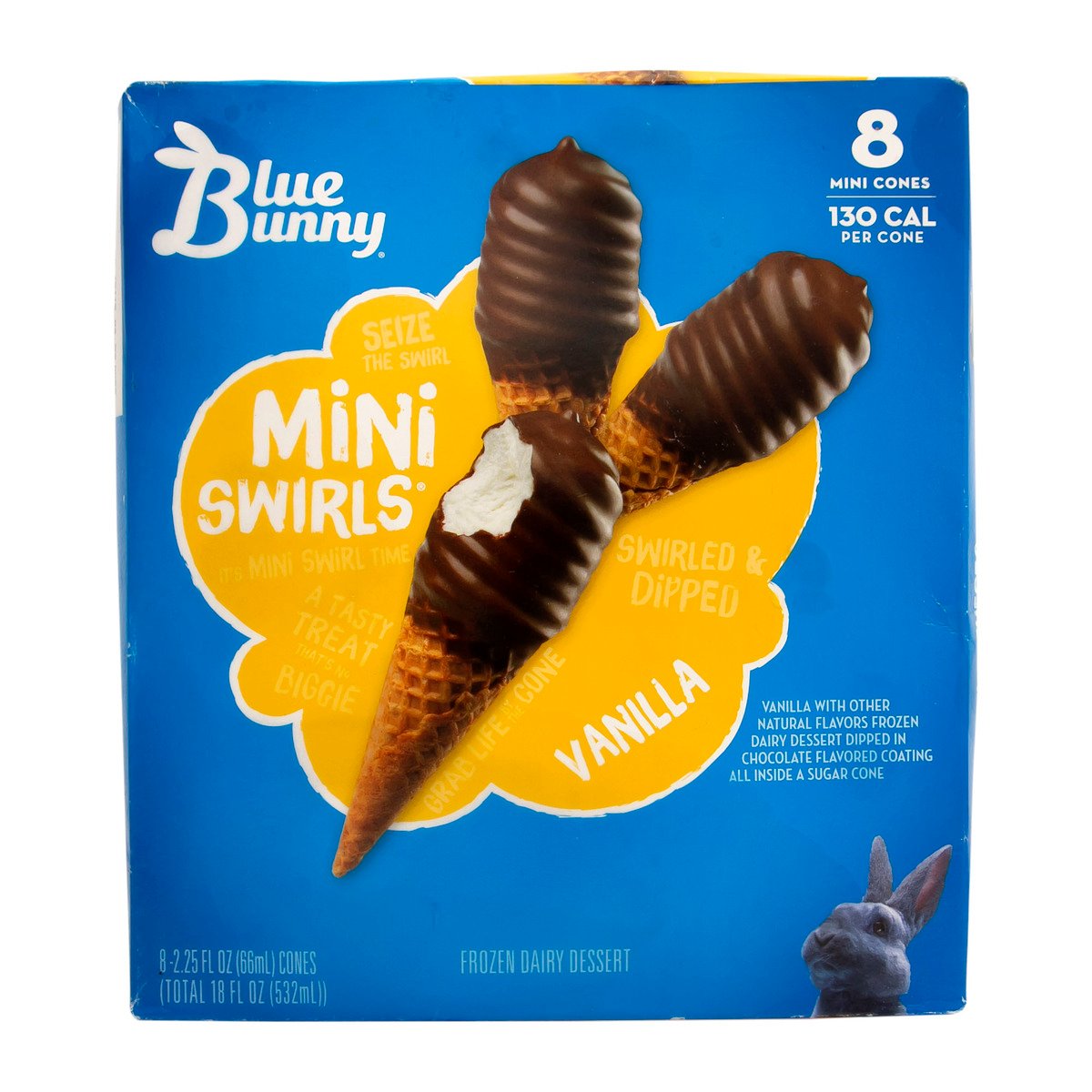 Blue Bunny Mini Swirls Vanilla Cone 532 ml