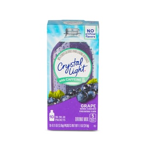 Crystal Light Grape Drink Mix With Caffeine 31.8g