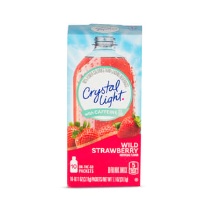 Crystal Light Wild Strawberry Drink Mix With  Caffeine 31.1g