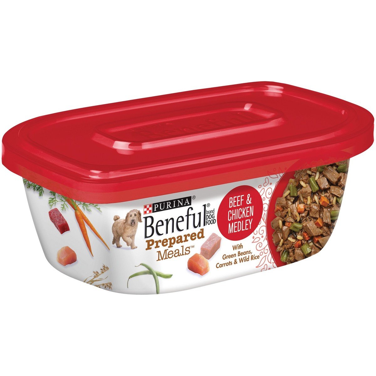 Purina Beneful Prepared Dog Food Meal Beef And Chicken Medley Tub 283 g