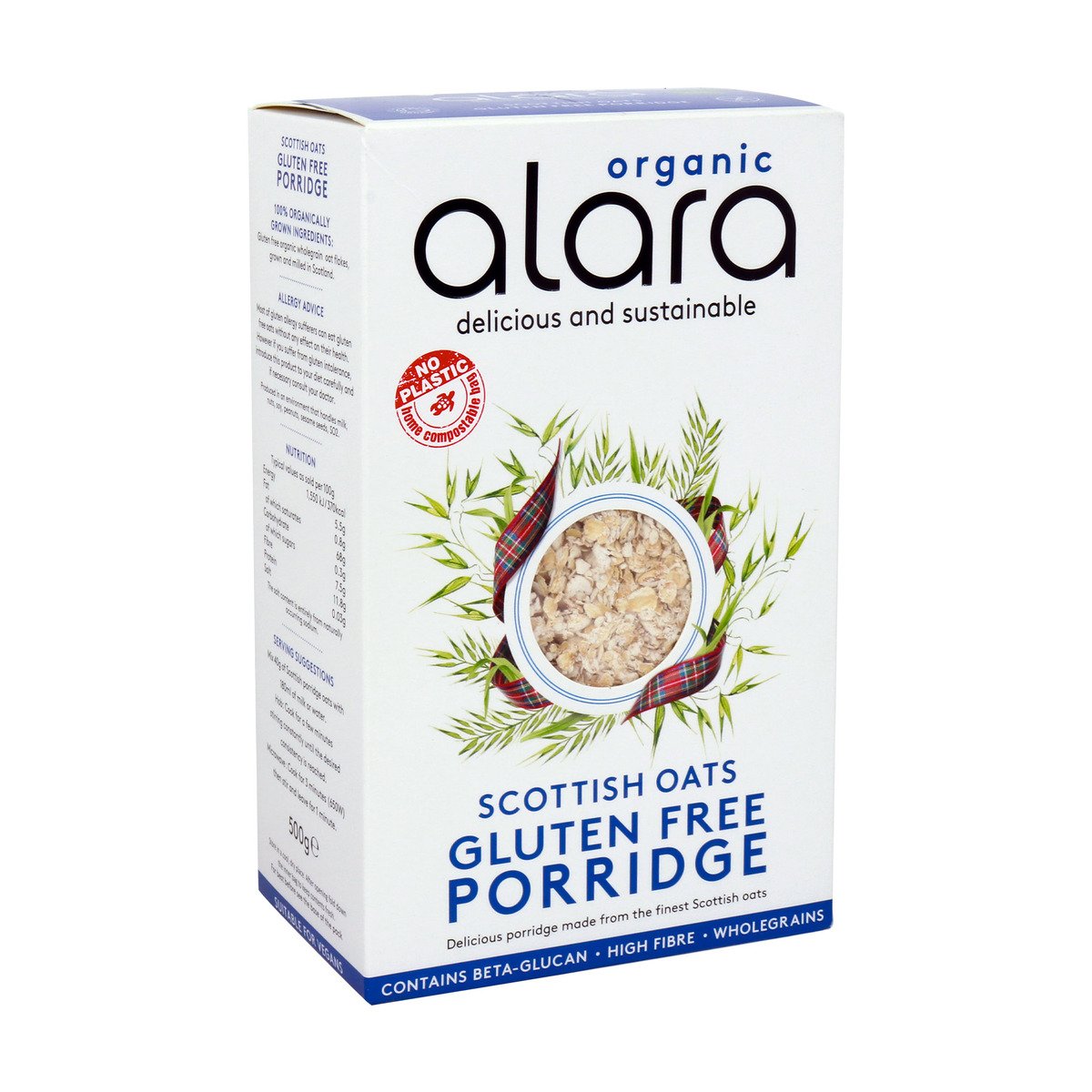 Alara Organic Gluten Free Scottish Porridge Oats 500g