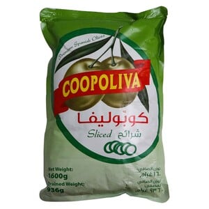 Coopoliva Sliced Green Olives 936g
