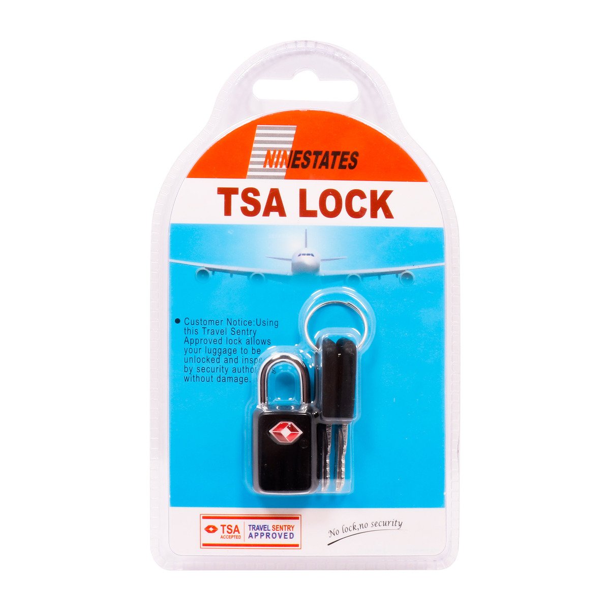 Nine States Brass Key Lock 12011