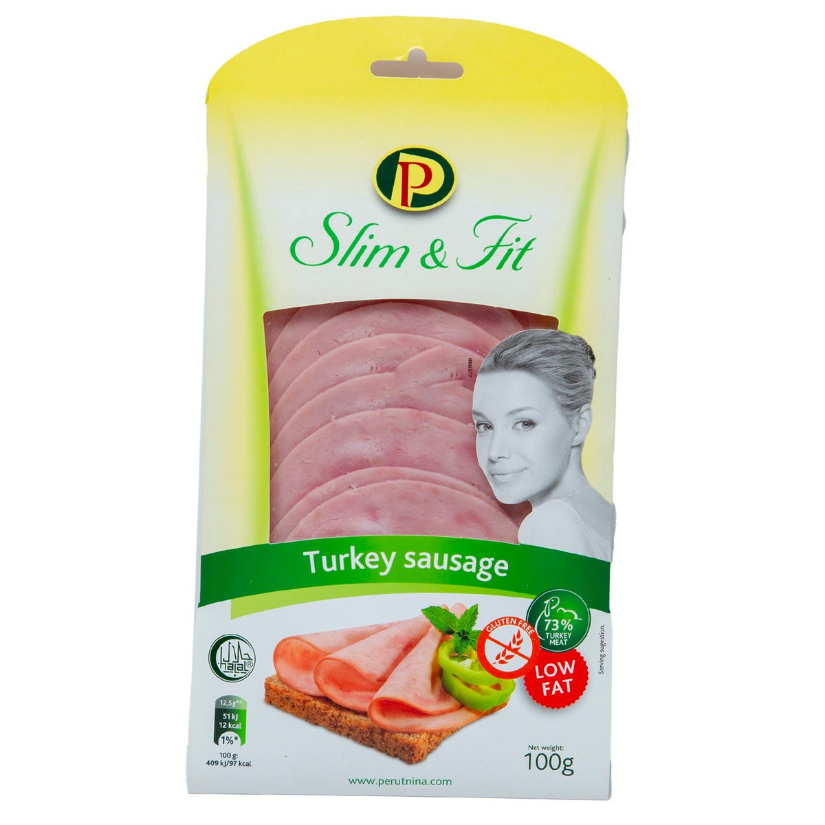 Perutnina Slim & Fit Turkey Sausage Slice 100 g