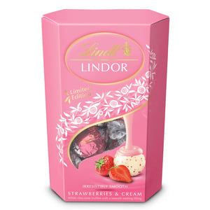 Lindt Lindor Irresistibly Smooth Chocolate with Strawberry & Cream 200 g
