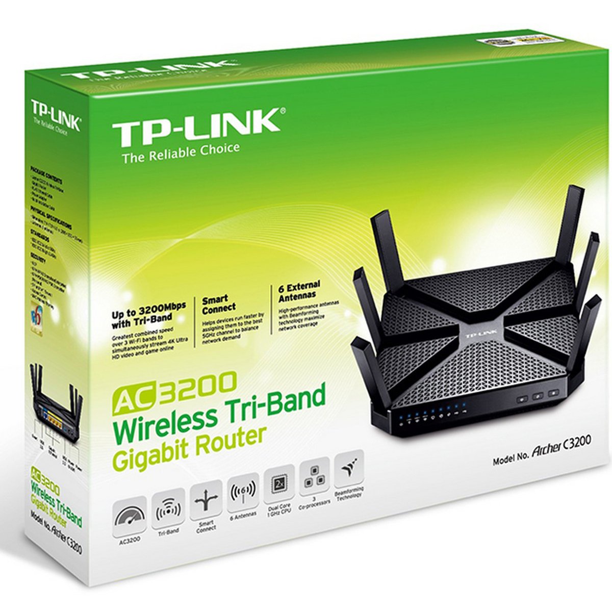 TPLink AC3200 Wireless Tri-Band Gigabit Router Archer C3200