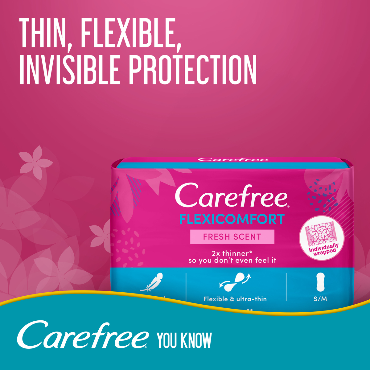 Carefree Panty Liners FlexiComfort Fresh Scent 40pcs