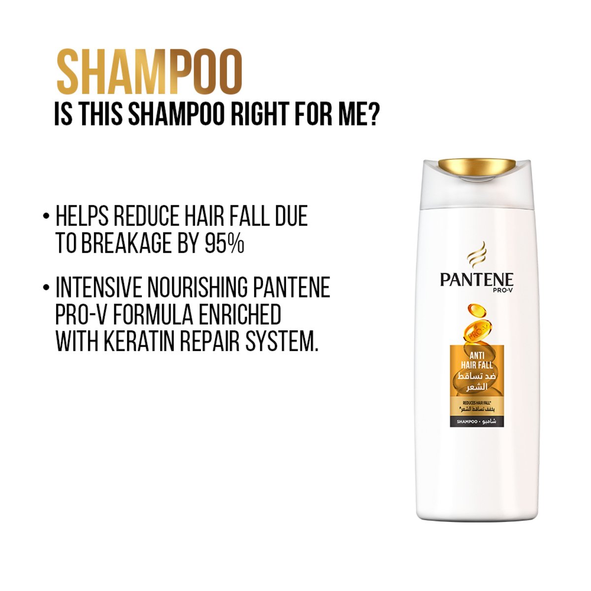 Pantene Pro-V Anti-Hair Fall Shampoo 400 ml + Conditioner 360 ml