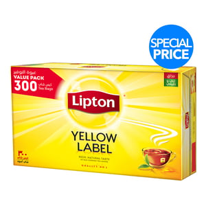 ليبتون أكياس شاي العلامة الصفراء 300 كيس