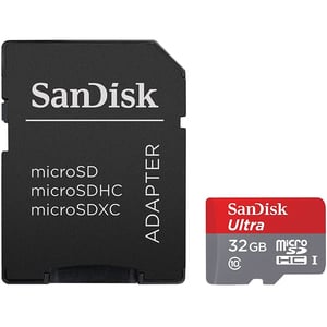 SanDisk Micro SDHC Card 32GB + Adaptor