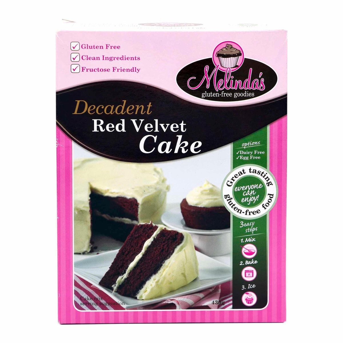 Melindas Decadent Red Velvet Cake 430g