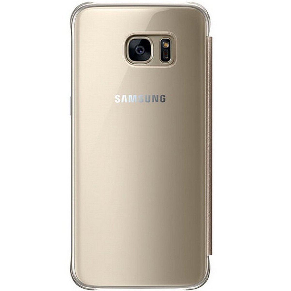 Samsung Galaxy S7 Edge Clear View Case ZG935CF Gold