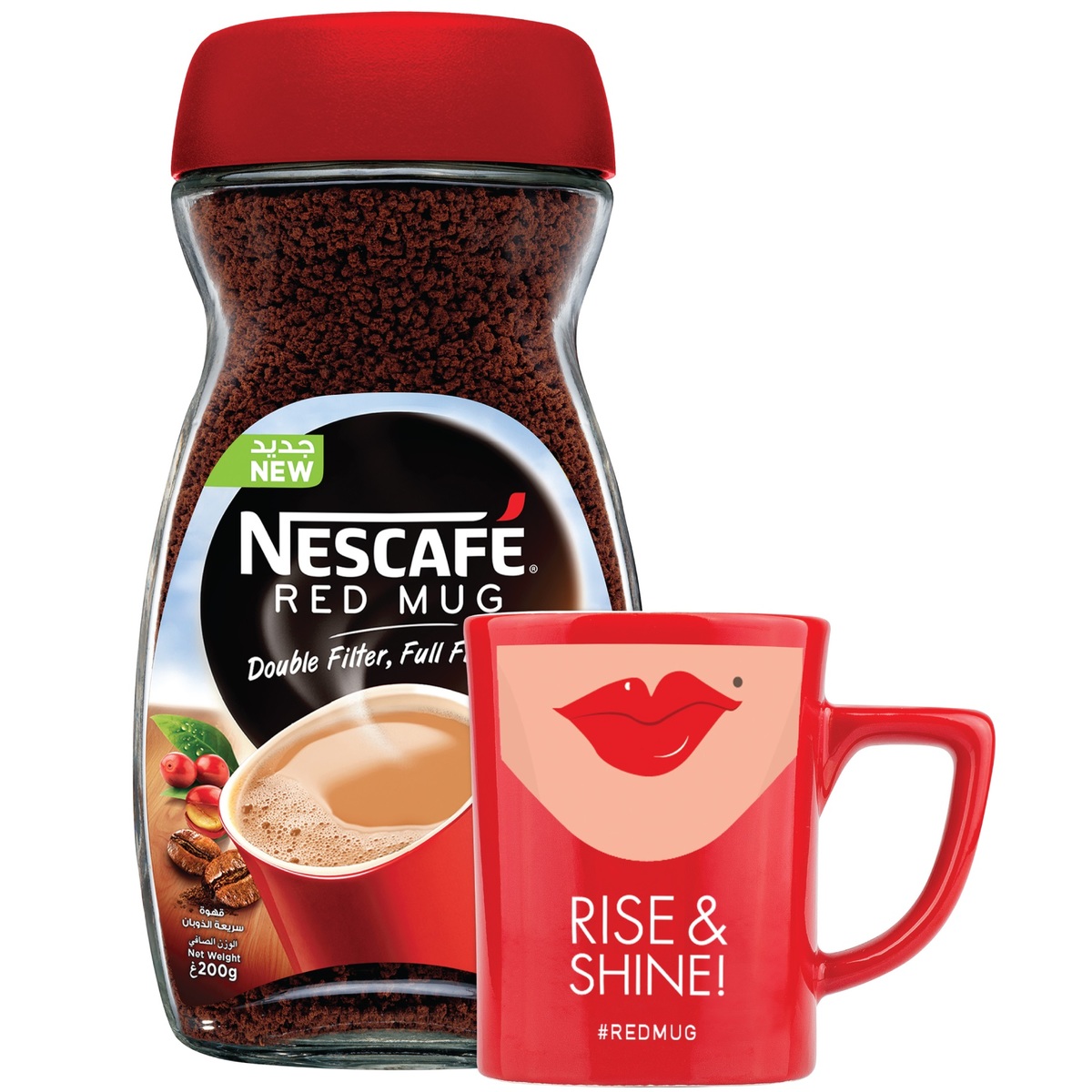 Nescafe Red Mug Coffee Jar 200 g + Mug