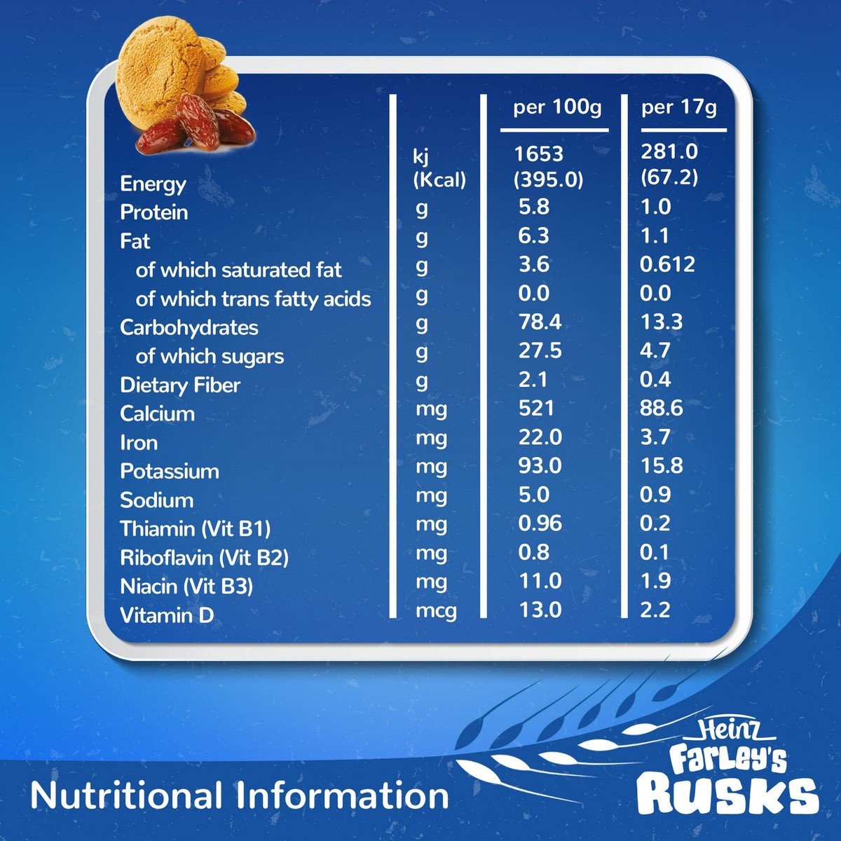 Heinz Farley's Rusk Dates 150 g