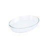 Chefline HSAP10L Borosilicate Glass Oval Baking Dish, 0.7 Litre, Transparent