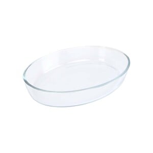 Chefline HSAP16L Borosilicate Glass Oval Baking Dish, 1.6 Litre, Transparent