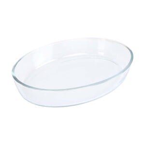 Chefline HSAP32L Borosilicate Glass Oval Baking Dish, 3.2 Litre, Transparent