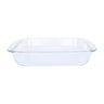 Chefline HSAP30LF Borosilicate Glass Square Baking dish, 3.0 litre, Transparent