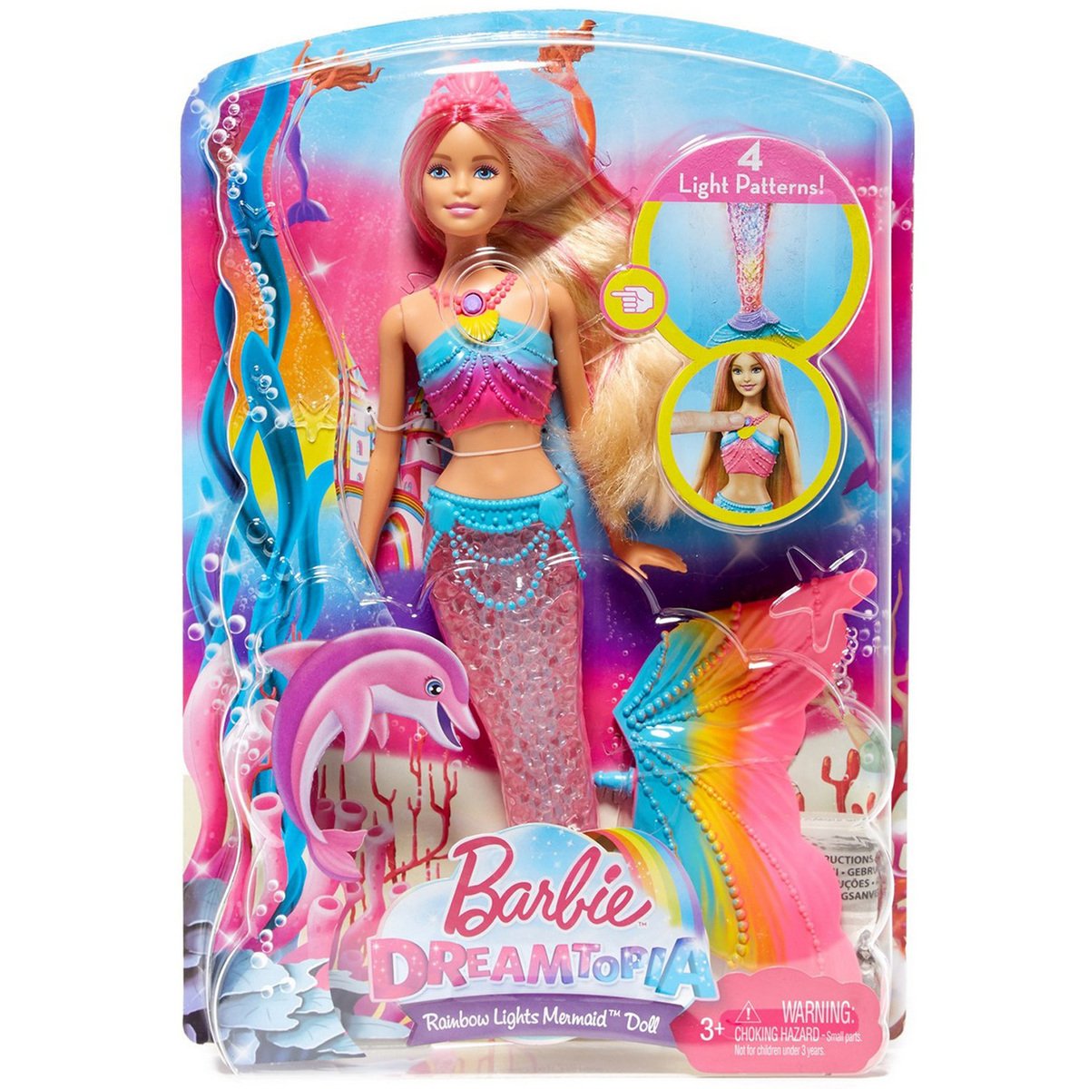 bag Creation sum Barbie Rainbow Light Mermaid Doll DHC40 Online at Best Price | Girls Toys |  Lulu KSA