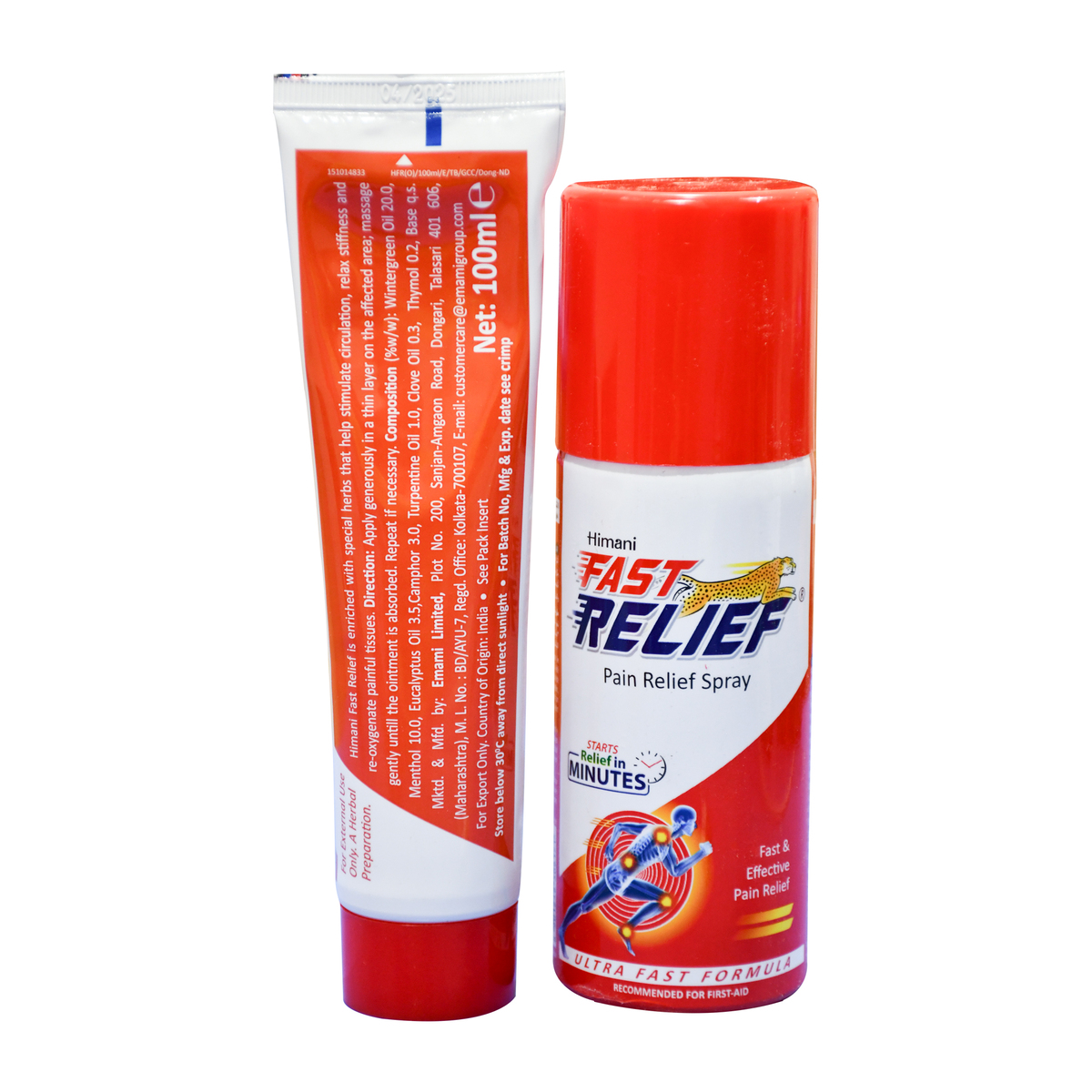 Himani Fast Relief Spray 150 g + Cream 100 g