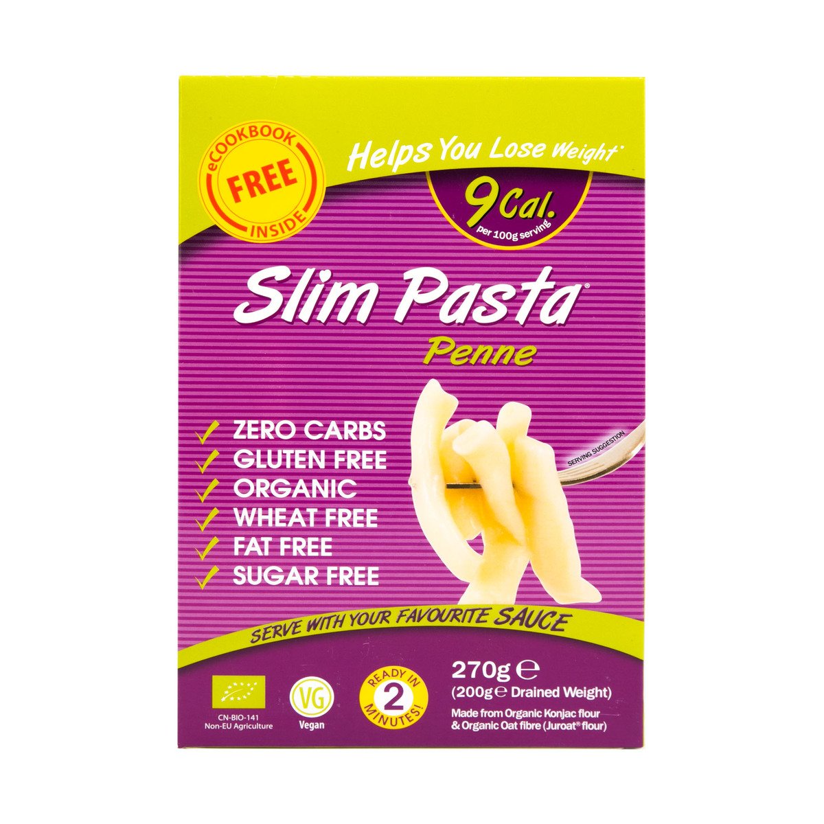 Buy Slim Pasta Organic Penne 270 g Online at Best Price | Pasta | Lulu Kuwait in UAE