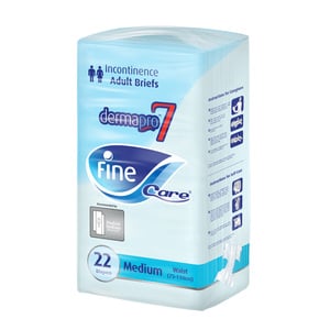 Fine Care Incontinence Medium Waist  Adult Diapers (75-110 cm) 22pcs