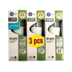 GE Bright Stick LED Lamp 10W DL 3pcs