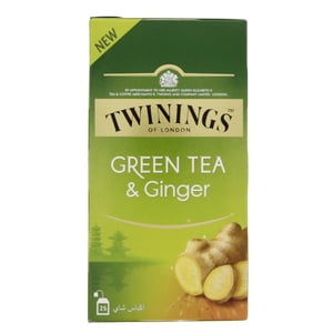 تويننجز شاي اخضر وزنجبيل 25 كيس شاي