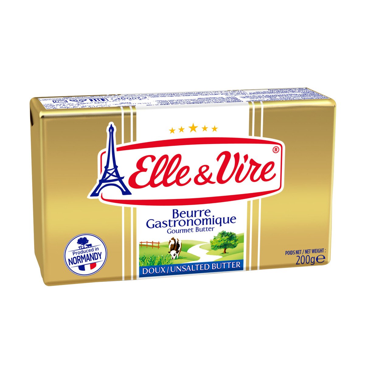 Elle & Vire Unsalted Gourmet Butter 200 g
