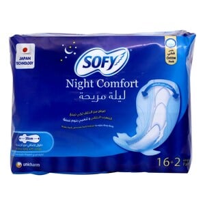 Sofy Night Comfort Pads Extra Long With Wings Size 35cm 16+2