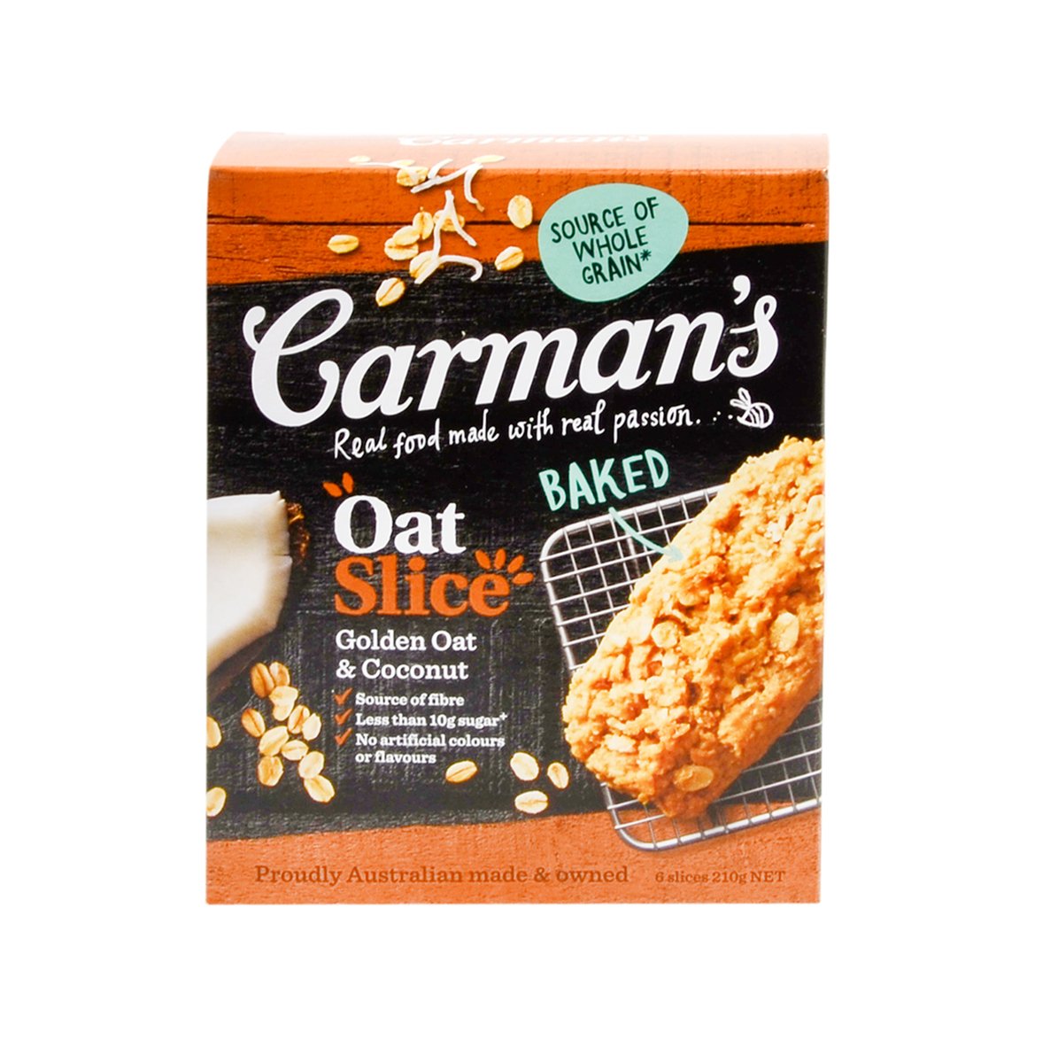 Carmans Golden Oat & Coconut Cereal Bar 210 g
