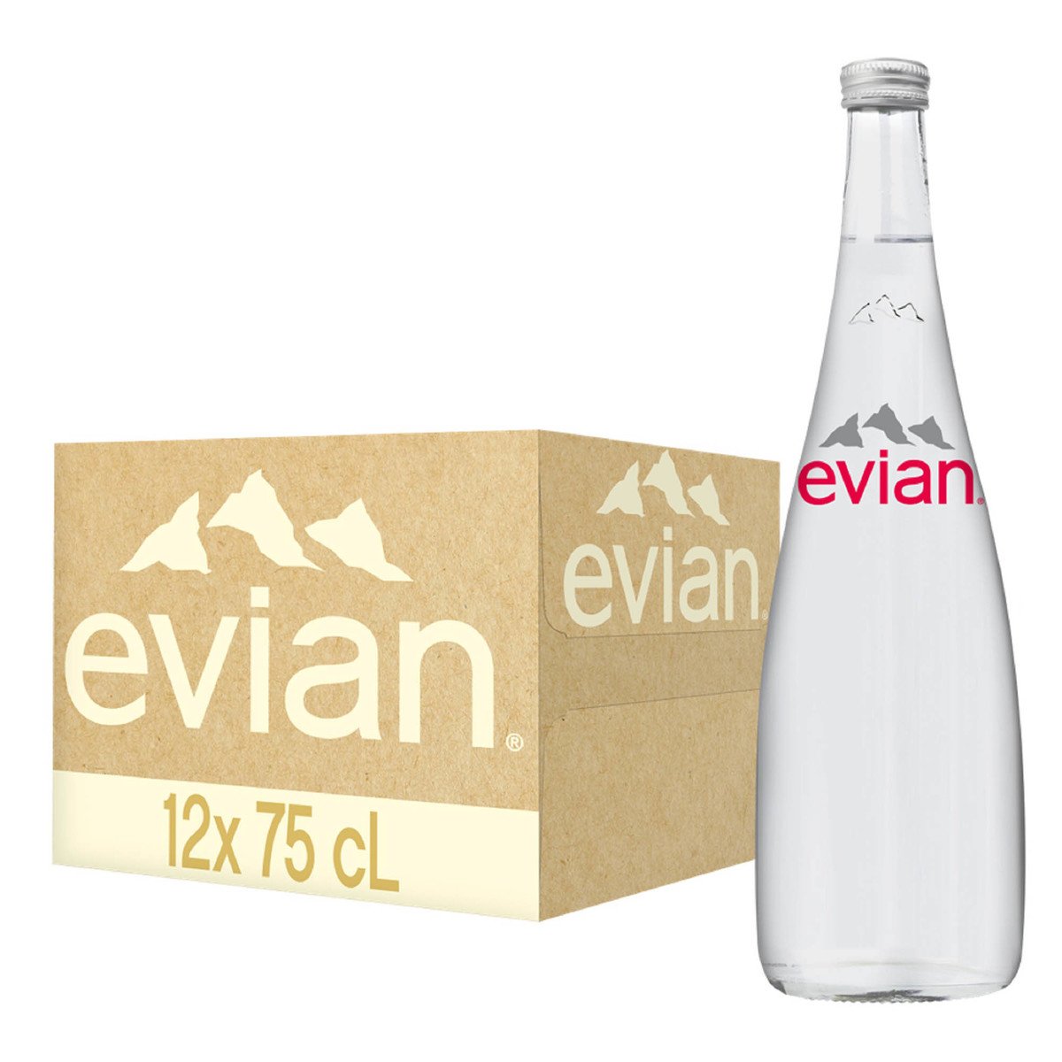 إيفيان زجاجة مياه معدنية طبيعية 750 مل