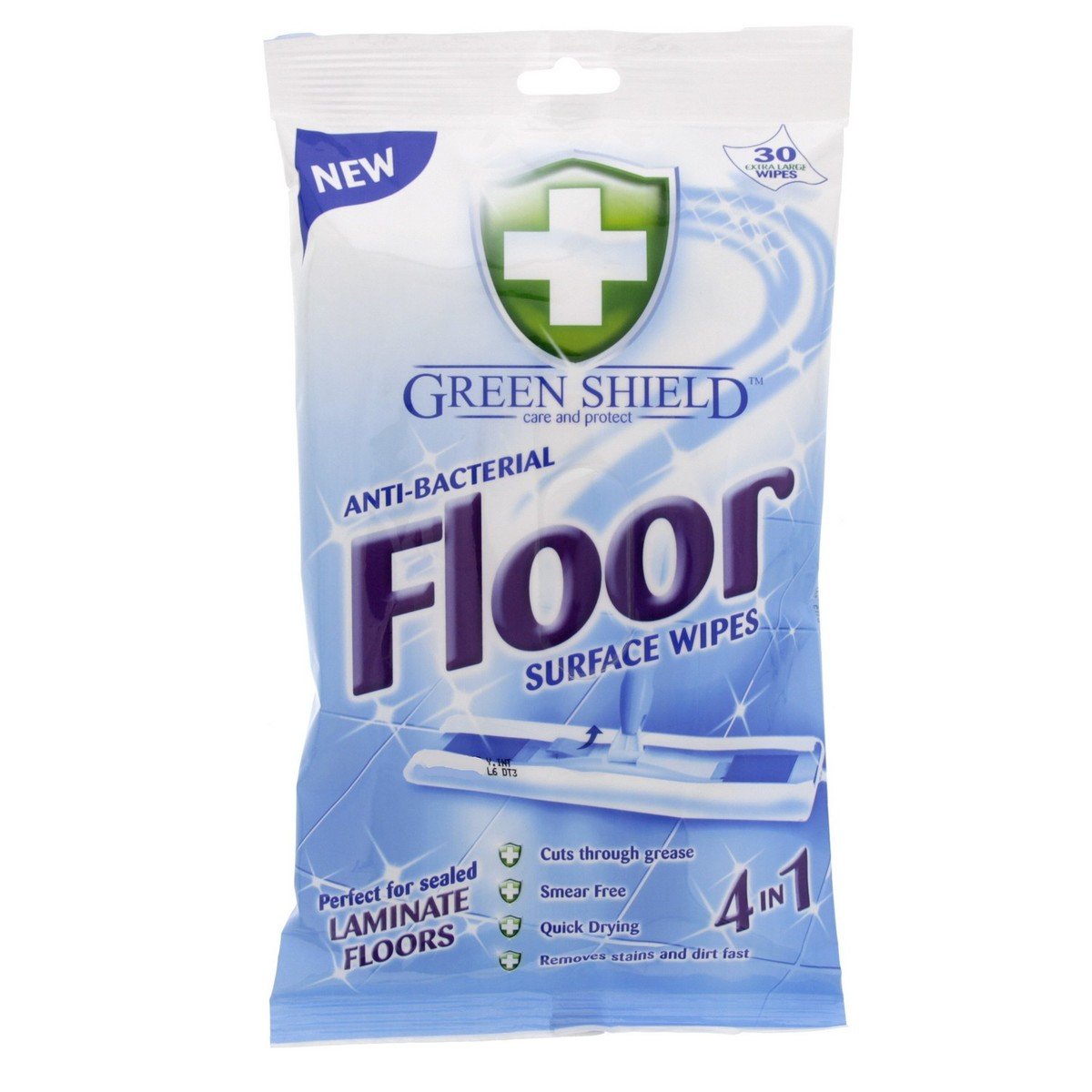 Green Shield Anti Bacterial Floor Surface Wipes 30pcs